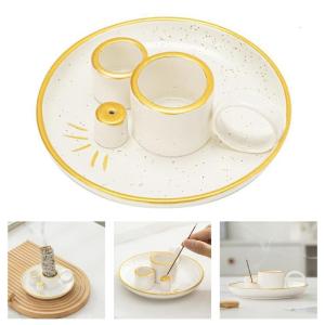 Ceramics Incenses Stick Sages Burners Tray Holder with Multifunctional Design for Yoga Room Meditations and Home Decors