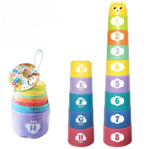 Stacking Cup Baby Toy Kids Color Learning Educational Toys VS Battle Number Game 叠叠杯