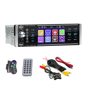 EKLEVA 1 Din 4.1 inch Car Radio MP5 Multimedia Player Bluetooth FM Stereo Audio Receiver USB SD AUX Support Rear View Camera 4168 Radio