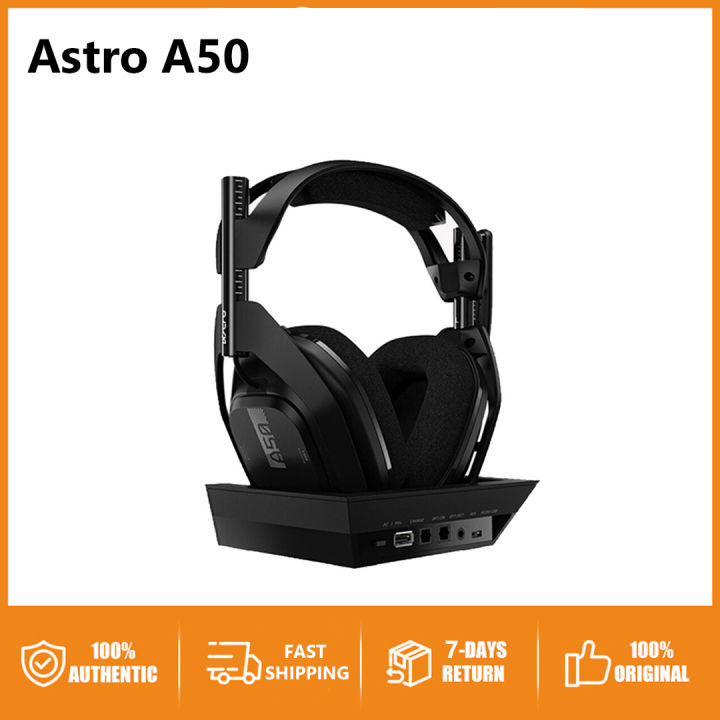 ชุดหูฟังสำหรับเล่นเกมไร้สาย Logitech Astro A50ดั้งเดิม + สถานีฐานสำหรับ