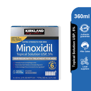 Kirkland Minoxidil Original Topical Solution USP 5% Anti Hair Loss Liquid for Men Extra Strength Hair Regrowth 360ml