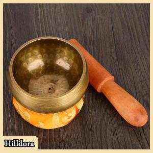 [Hilldora] Tibetan Singing Bowl Mat Himalayan Hammered Chakra Meditation Religion Belief