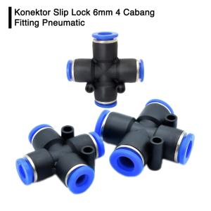 Konektor Slip Lock 6mm 4 Cabang Fitting Pneumatic Irigasi - 5pc