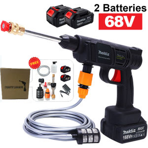 【Local Delivery】Pressure Washer Heavy Duty Portable Cordless Pressure Washer Spray Gun Rechargable Sale Lithium Battery Charge Car Washing Electric Tool Car Washer High Pressure 220v WIth Foam Car Washer Machine Portable Made In Japan