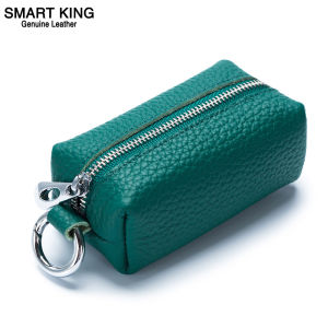 Smart King Key Holder For Women Genuine Cow Leather Large Capacity New Car Key Multi-function Cute Coin Bag