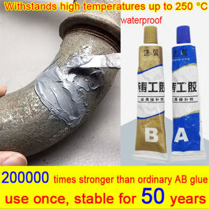 20 tahun tidak akan boco Lem AB metal super kuat Epoxy Lem Las Besi Tahan Panas Lem Metal Repair Metal Radiator Anti Bocor Metal Casting Glue lem AB Metal Lem Besi 100g
