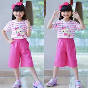 Setelan Fashion Celana Kulot Anak Perempuan Usia 4-11 Tahun / Setelan Celana Kulot Atasan Salur Terbaru / Setelan Anak Perempuan Kekinian / Baju Setelan Anak / Pakaian Anak Perempuan Terlaris