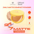 Emina Daily Matte Compact Powder x Muzik Tigerr 11 g - Bedak Padat Matte Finish & Oil Control Tahan Sampai 8 Jam. 