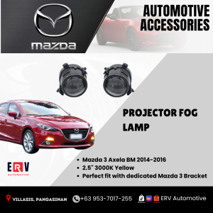 Mazda 3 2014-2016 BM Axela Sedan Hatchback Fastback Projector Fog Lamp Projector Fog Light 2.5"