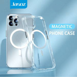 Jasoz Magnetic Case IPHONE 7 8 X XS MAX XR 11 12 13 14 ProMax 15 PLUS PRO MAX Clear Hybrid Bumper Casing