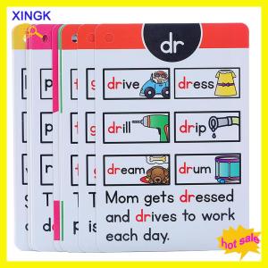 XINGK Montessori English Phonics Learning Cards Kindergarten Educational Toys For Children Teacher Teaching Aid Flashcards