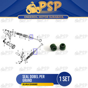 Seal Klep Dobel Per Grand (Harga Per Set Isi 2) - Sil Sel Siel Karet Oring O Ring Payung Klep