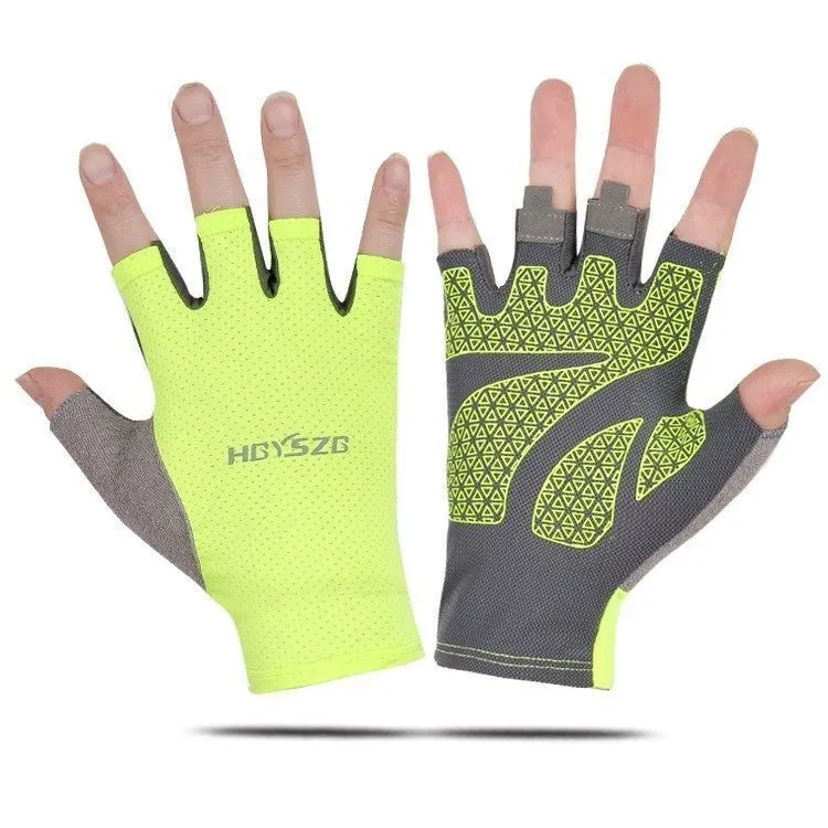 Gloves Sports Half Finger Gloves Yoga Gloves Non-Slip Cycling Sunscreen  Gloves