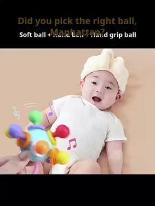 Kapo Baby Teether Toys  Clutch Ball Baby Toddler Teether Grinding Teeth Exercise Grip Training Toy