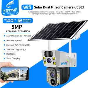 YEYING V380 PRO Solar Cctv Camera connect cellphone VCS03 Outdoor waterproof 5MP Dual Lens Wireless Two Way Audio cctv wifi connect 360 Home IP Security Cameras Using the