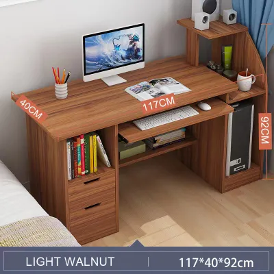 Computer Desk Desktop Desk Office Desk Student Bedroom Study Desk Writing Desk Bookshelf Combination Writing Desk