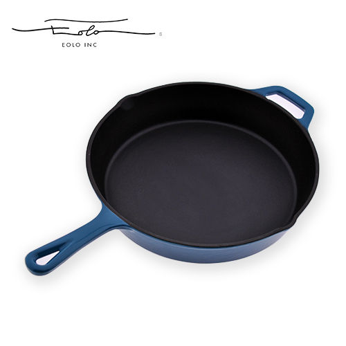 EnamelCoated Cast Iron Skillet 25 cm Lazada PH
