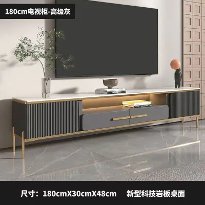 6mm Sintered Stone TV Console DSG3 Light Luxury Modern Style Living Room TV Cabinet