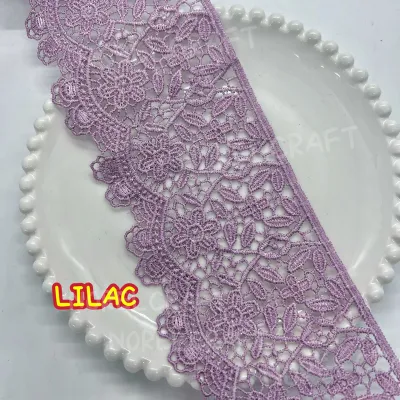 034#[1METER]CHEMICAL FLOWER LACE/ EMBROIDERY LACE/RENDA SULAM BUNGA/RENDA BAJU/RENDA BUNGA