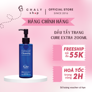 Dầu tẩy trang không cồn sạch sâu dưỡng ẩm da Cure Extra Oil Cleansing 200ml Nhật