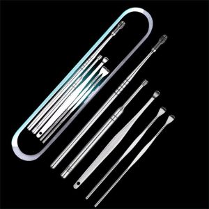 [HÀNG CÓ SẴN] Bộ Dụng Cụ Ngoáy Tai Lấy Ráy Tai Massage tai Inox 5 Món