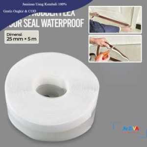 Alloet Lakban Rubber Flex Door Seal Strip Bottom Waterproof 35 mm x 5 M - TP39 - Transparent