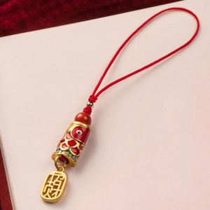 DUCUA Good Luck Koi Mobile Phone Chain Chinese Style Phone Charms Koi Phone Lanyard Phone Charm Strap Lanyard Koi Mobile Phone Strap Mobile Phone Decor