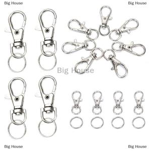[COD] Big House 50pcs โลหะหมุน lobster clasps คลิปตะขอกับพวงกุญแจ DIY เครื่องประดับหัตถกรรม