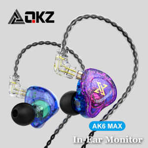 Original QKZ AK6 MAX Earphones Professional-grade In-Ear Monitor Dual-magnet Driver HIFI Bass Noise Cancelling Earbuds 3.5mm Wired Music Sport Headset