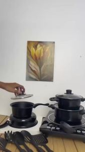 2200W Induction Cooker + 13-Piece Non-Stick Cookware Set Powerful Heat & Complete Kitchen Solution