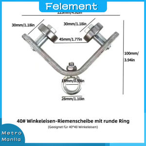 40/50 Angle Iron Pulleys Thickened Steel Cable Trailer Pulleys Lifting Pulleys With Long Clip