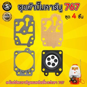 ชุดผ้าปั๊ม 767/ 5200 ชุดผ้าปั๊มเครื่องพ่นยา 767 ชุดผ้าปั๊มเลื่อยยนต์ 5200 อะไหล่เครื่องพ่นยา 767 อะไหล่เลื่อยยนต์ 5200 อะไหล่ทดแทน สินค้าคุณภาพ