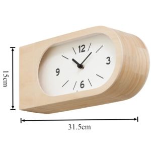 FFBH European Simple Wall Clocks Solid Wood Double-sided Wall Clock Home Living Room Silent Quartz Clocks Indoor Wall Decoration B3K9H