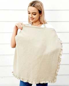 Elegant Linen Ruffle Apron for Kitchen & Dining - High-Quality Table Linen Apron BB