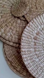 Boho Minimalist Braided Bangkuan (Seagrass) Placemat and Coaster (1 Set)