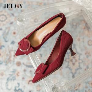 IELGY Giày Cao Gót 5Cm Khí Chất Pháp Nơ