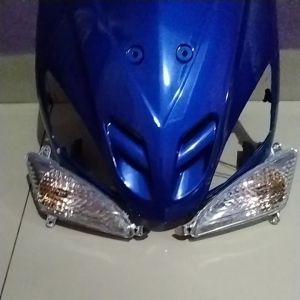 Tameng depan Plus lampu Sen depan yamaha Mio Sporty biru