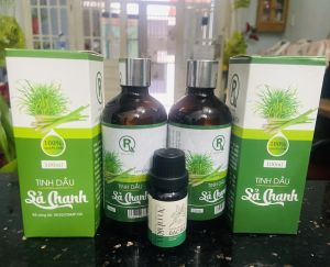 (Tặng 1 chai tinh dầu 10ml) Combo 2 chai Tinh Dầu Sả Chanh Nguyên Chất Xông Phòng I Đuỗi Muỗi I Khử Mùi I Sát Khuẩn Chai 100ml