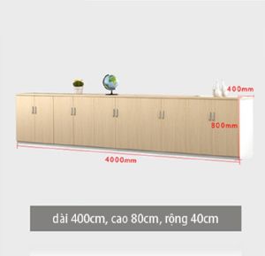 Tủ Hồ Sơ Văn Phòng Có Khóa Để Tài Liệu Đa Dạng Kích Thước Màu Trắng Phối Vân Gỗ SIB Decor HS16