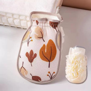 2 in1 Double Sided Bath Flower Gloves Bath Rubbing Mud Bath Towel Bathing Gloves Handheld Massage Bath