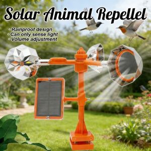 Solar Ultrasonic Animal Repellent Bird Repeller LED Flash Waterproof Bird Repeller for Philippines