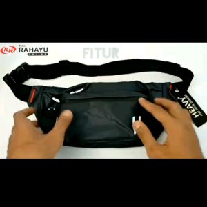 Waistbag Pria/Wanita Heavy Waterproof Tas Slempang Anak Muda