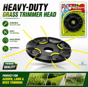 Grass Cutter String Termmer Head W/Square Nylon (Tansi) Trimmer Liner /Black