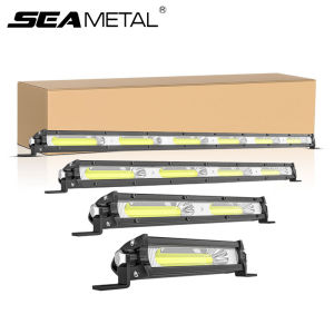 SEAMETAL Super Bright Car Spotlight 12V-24V Ultra-nipis COB Long Light Strip luar Off-road Spotlight Work Light