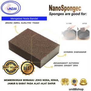 Spons Pembersih Kerak Panci Nano Magic Spon Busa Gosok Sponge Penggosok Noda Karat Wajan