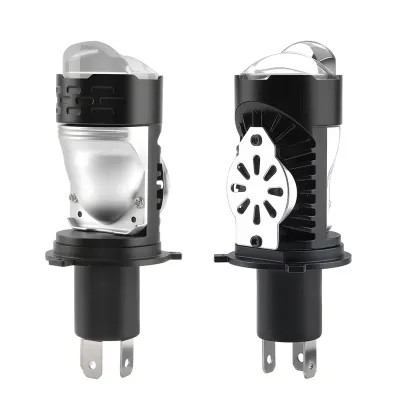 🔥จัดส่งฟร🔥ไฟหน้า Universal H4 สำหรับรถยนต์และรถจักรยานยนต์ ไฟ LED เลนส์ฟิชอาย ไฟสูงและต่ำ ไฟหน้าเลนส์ LED ไฟหน้าความสว่างสูง