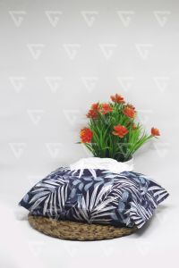 Tempat Tisu -Sarung Tisu - Cover Tissue - Box Tisu Kanvas - Wadah Tisu Motif PALM NAVY