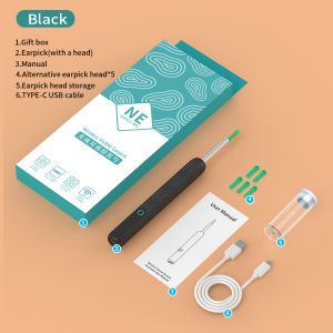 【Local shipment】3.6mm Wireless Smart Mini Camera WiFi Visual Ear Wax Cleaner Spoon Endoscope Otoscope for Android iPhone Earwax Removal Earpick ear wax removal cleaning kit 360 degree rotatable wifi link USB rechargeable smart visual WIFI endoscope