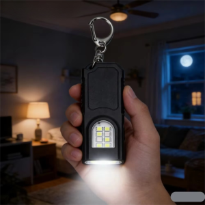 NALANILI Mini Đèn pin móc khóa Có thể sạc lại Nhựa Đèn cắm trại Sáng tạo Kẹp vào Đèn bỏ túi Đèn khẩn cấp