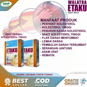 Obat Kolesterol Tinggi Penurun Kadar Kolesterol Tubuh Asam Urat Kebas Kesemutan Nyeri Sendi Kaku Neuropati Flak Darah Serangan Jantung Herbal Etaku Susu Kambing Etawa Asli